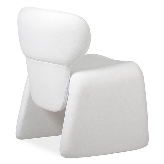 Čalouněná židle Nabila, bílá, boucle