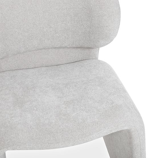 Čalouněná židle Nabila, šedá, boucle