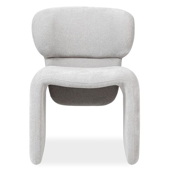 Čalouněná židle Nabila, šedá, boucle