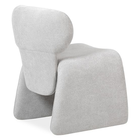 Čalouněná židle Nabila, šedá, boucle