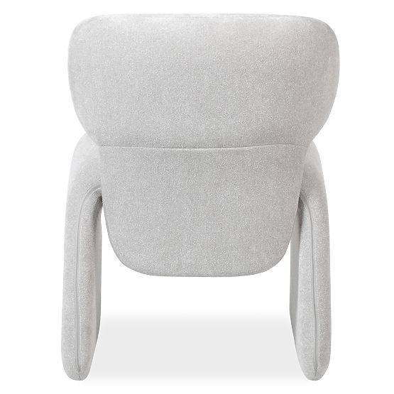 Čalouněná židle Nabila, šedá, boucle