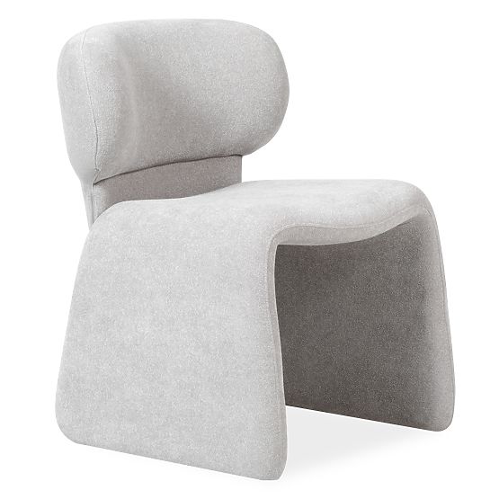 Čalouněná židle Nabila, šedá, boucle