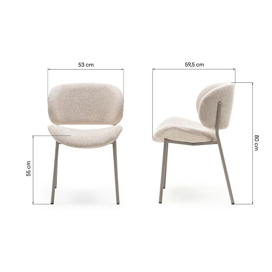 Čalouněná židle Safira béžová, boucle