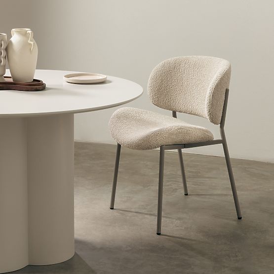 Čalouněná židle Safira béžová, boucle