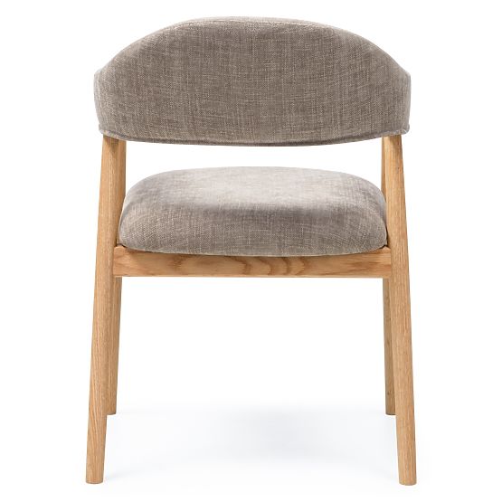 Čalouněná židle Sorrento, tmavě béžová, dub