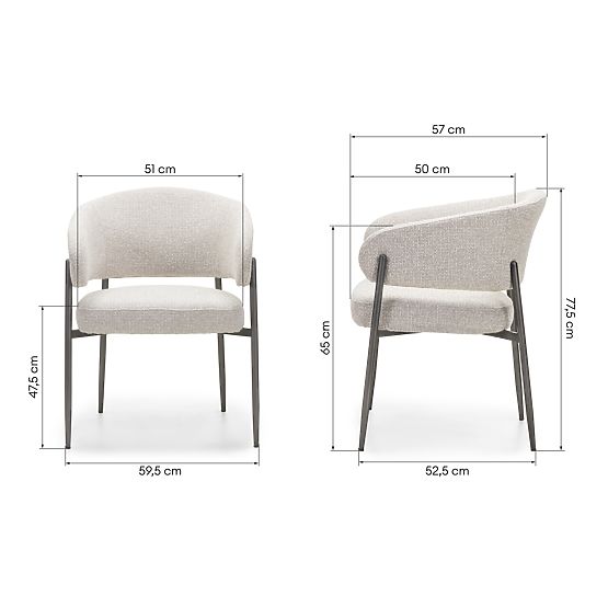 Čalouněná židle Umbra béžová/šedá