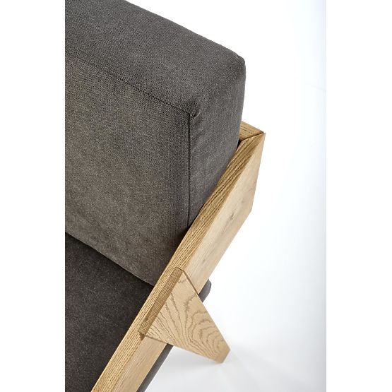 Čalouněné křeslo Freedom - šedé / masiv 