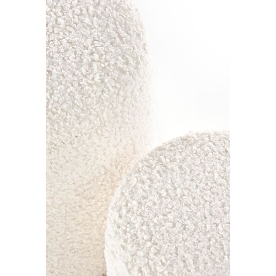 CANCUN sada 2 pufů, krémová / přírodní (1p=1sada)