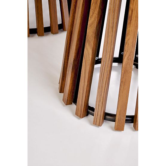 CARINA konferenční stolek béžový mramor / ořech (2p=1ks)