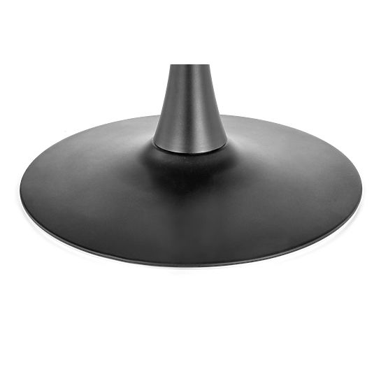 CARMELO kulatý stůl, deska - ořech, noha - černá 