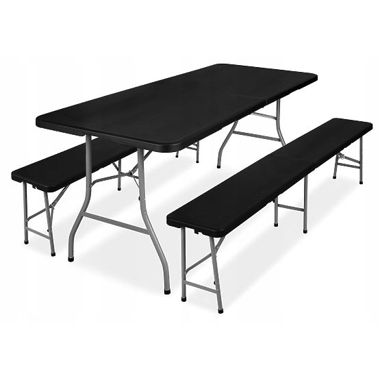 Cateringová sada Feta 180 Black +2 lavice