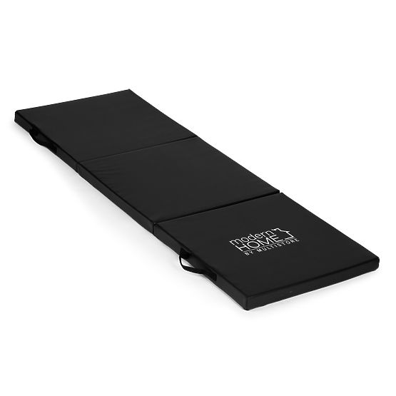 Černá gymnastická podložka na cvičení fitness 182x60cm