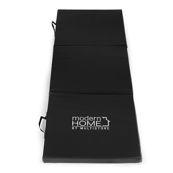 Černá gymnastická podložka na cvičení fitness 182x60cm