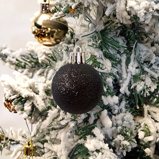 ČERNÉ VÁNOČNÍ KOULE 100KS KL-21X04