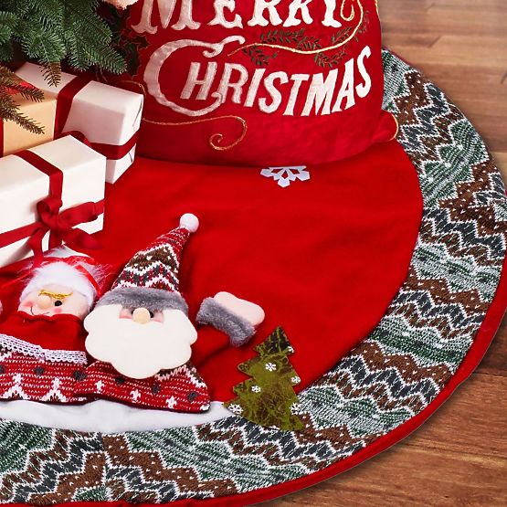 Červená podložka pod stromeček YX22025 80 cm