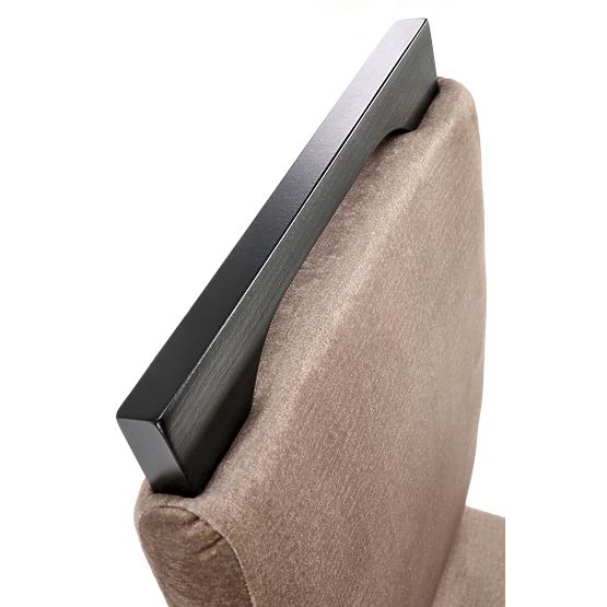 CLARION 2 židle černá / čalounění: MONOLITH 09 (tmavě hnědá) (1p=2ks)