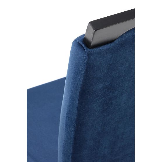 CLARION 2 židle černá / potah: MONOLITH 77 (tmavě modrá) (1p=2ks)