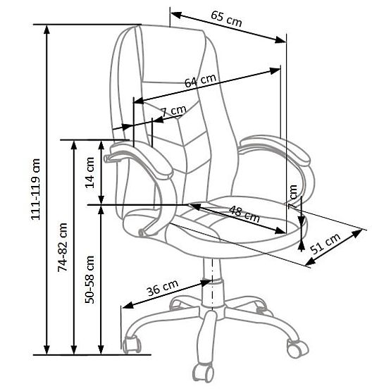 CODY kancelářské křeslo hnědé