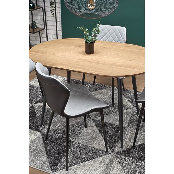 COLORADO rozkládací stůl, deska - zlatý dub, rám - černý 