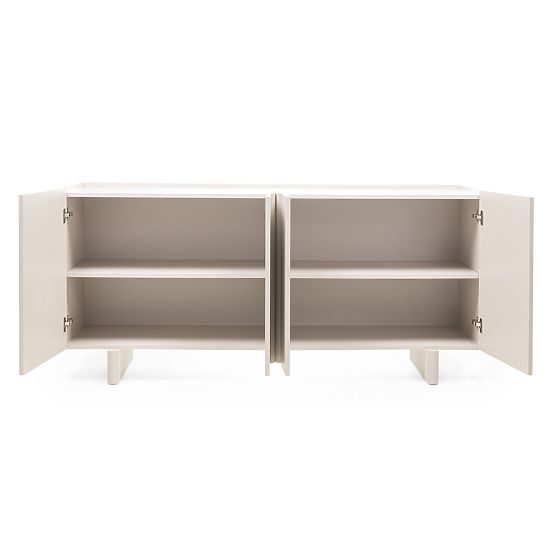 Čtyřdveřová komoda Moss kašmírová, zaoblená