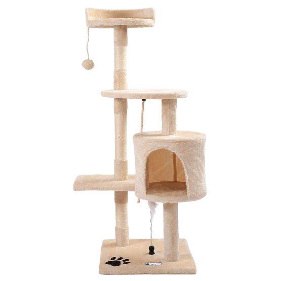 Čtyřúrovňové škrabadlo pro kočky Béžové PJ-042 85 cm
