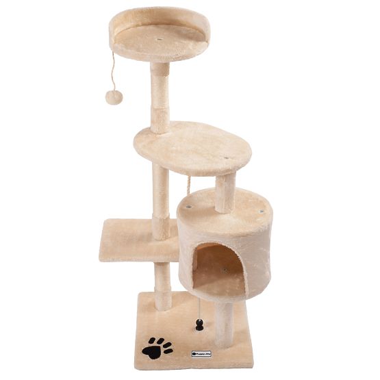 Čtyřúrovňové škrabadlo pro kočky Béžové PJ-042 85 cm