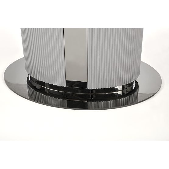 DANCAN rozkládací stůl, bílý mramor / šedý / světle šedý / černý 