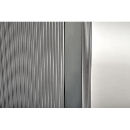 DANCAN rozkládací stůl, bílý mramor / šedý / světle šedý / černý 