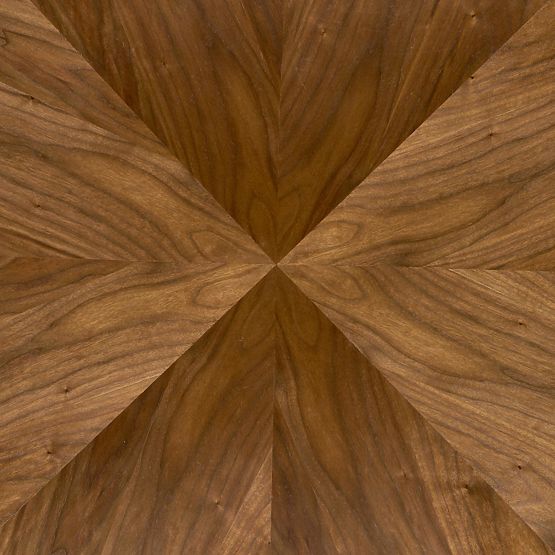 DANILO kulatý stůl, deska - ořechová, nohy - černé (2p=1ks)