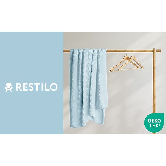 Deka HENRY modrá barva s žakárovým embosováním moderní styl 170x210