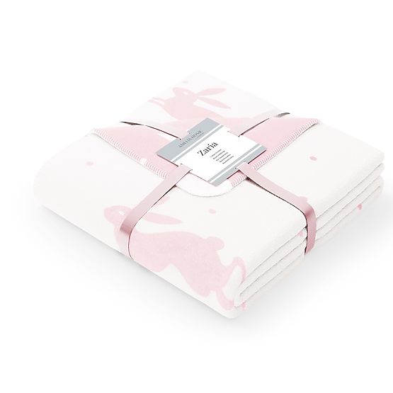 Deka ZARIA barva pudrová růžová tištěná 150x200
