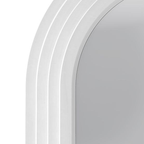 Dekorativní závěsné zrcadlo Giovanni 170x80 cm, bílé, zaoblené