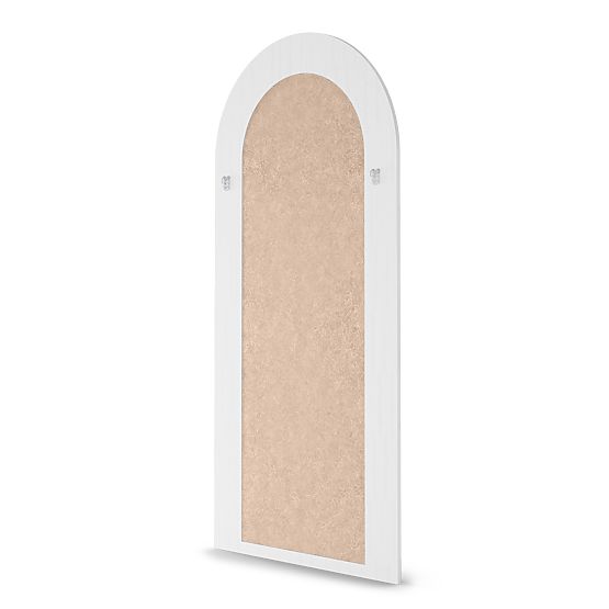 Dekorativní závěsné zrcadlo Giovanni 170x80 cm, bílé, zaoblené