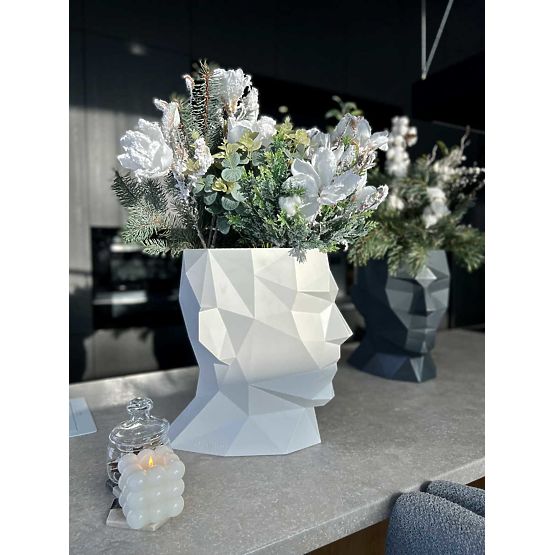 Designový květináč ADONIS Bílý