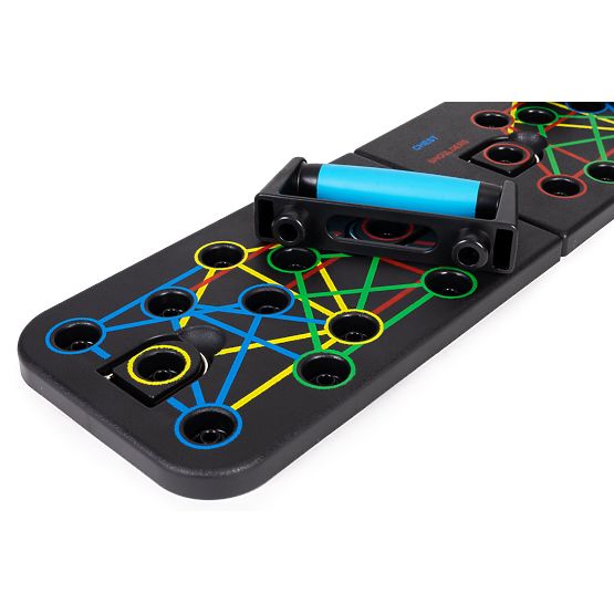 Deska na cvičení s úchyty na kliky sada 25v1