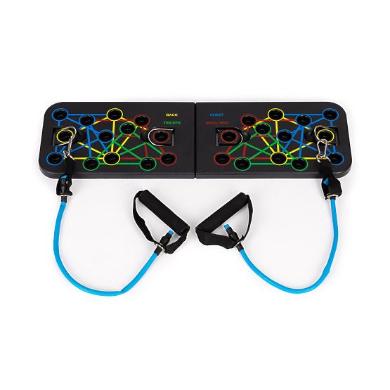 Deska na cvičení s úchyty na kliky sada 25v1