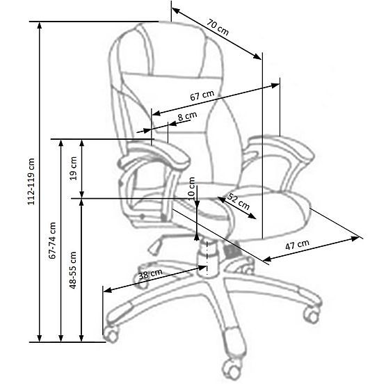 DESMOND kancelářské křeslo černé