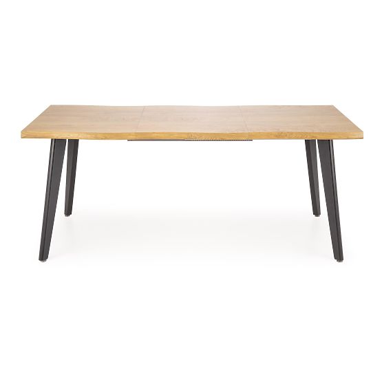 DICKSON 2 rozkládací stůl 150-210/90 cm, deska - přírodní, nohy - černé (2p=1ks)
