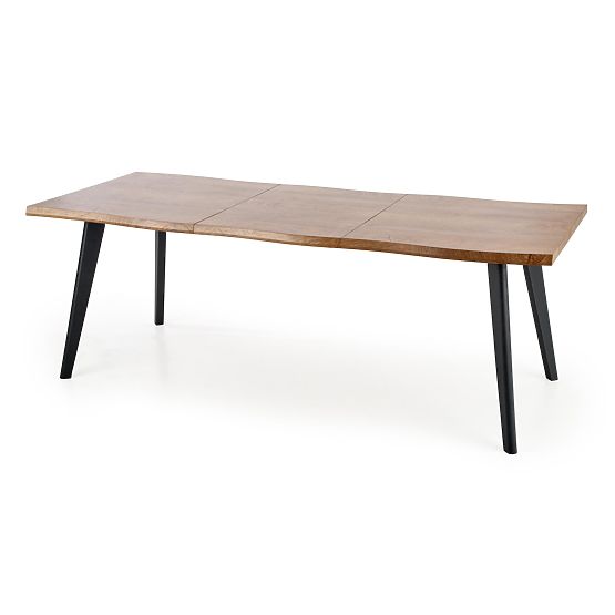 DICKSON rozkládací stůl 120-180/80 cm, deska - přírodní, nohy - černé 