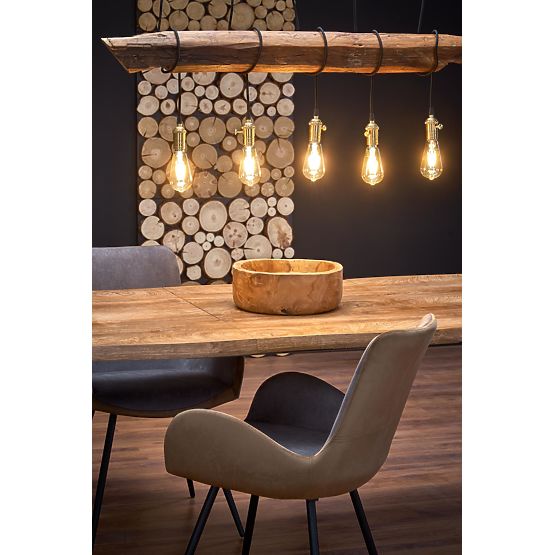 DICKSON rozkládací stůl 120-180/80 cm, deska - přírodní, nohy - černé 