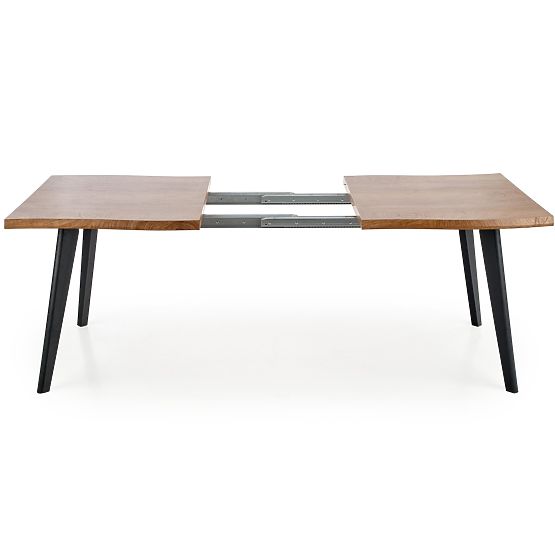 DICKSON rozkládací stůl 120-180/80 cm, deska - přírodní, nohy - černé 