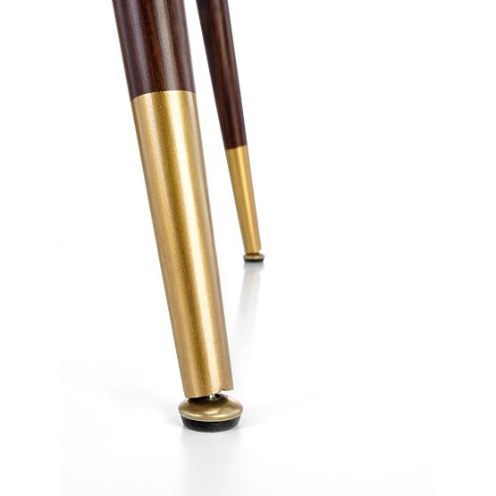 DOMENICO stůl deska - ořech, nohy - ořech / zlatá 