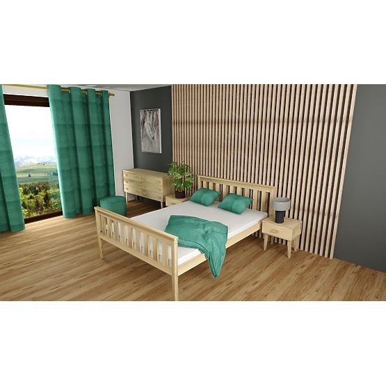 Dřevěná postel Aga 200 x 90 cm - borovice