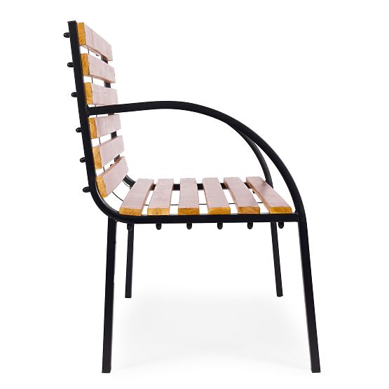 Dřevěná zahradní lavička s opěradlem 122x57 cm parková MultiGarden