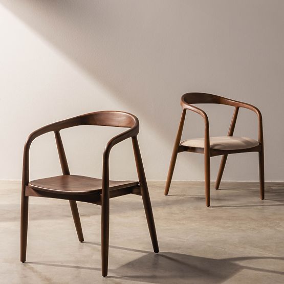 Dřevěná židle Ludvika, zaoblená, ořech