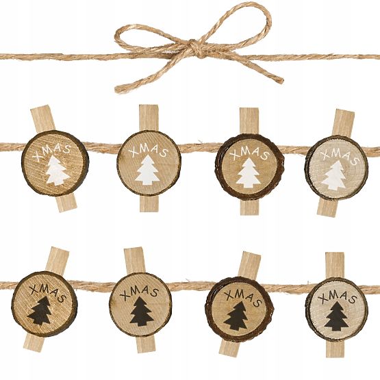 DŘEVĚNÉ KOLÍČKY 8 KS STROMEČKY KL-21X11