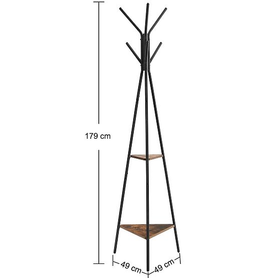 Dřevěný podlahový stojan na oblečení LOFT