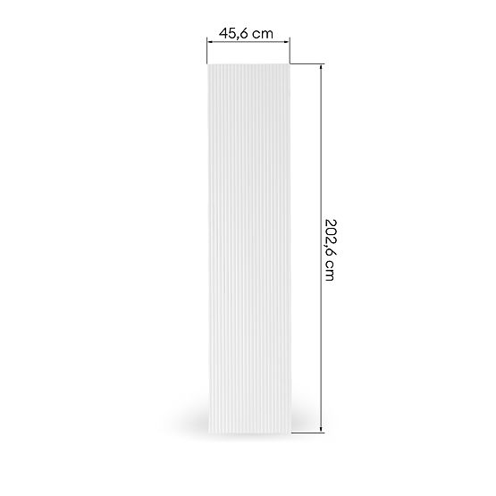 Dveře ke skříni Neroli, 45,6 cm, jednoduché drážky, bílá