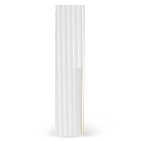 Dveře ke skříni Neroli, 45,6 cm, jednoduché drážky, bílá