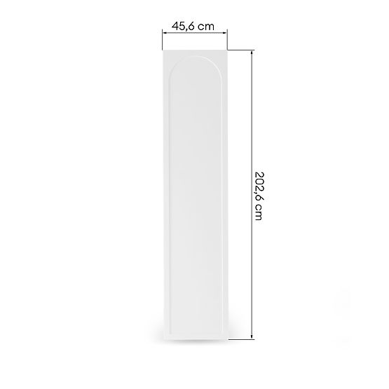 Dveře ke skříni Neroli, 45,6 cm, oblouková výplň, bílá, levá